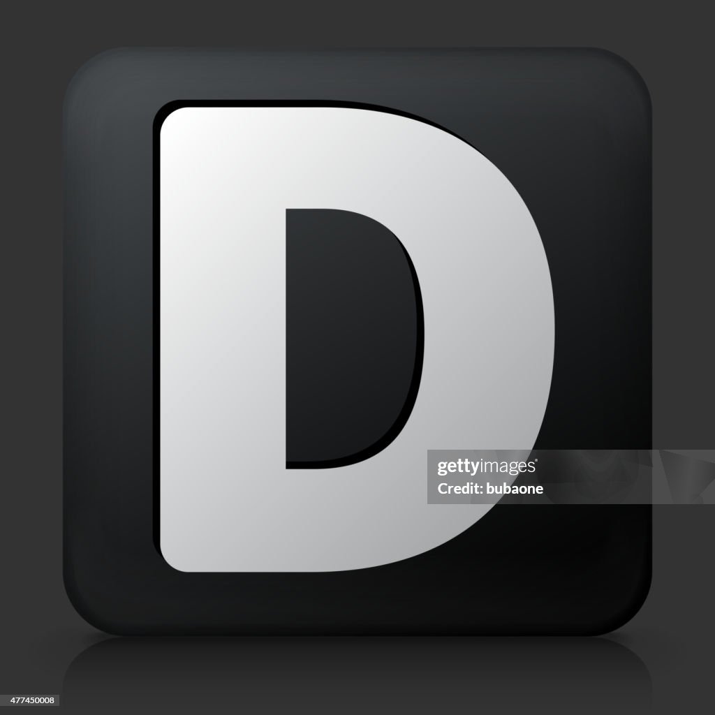 Black Rounded D Black Square Button With Letter D High-Res Vector Graphic - Getty Images