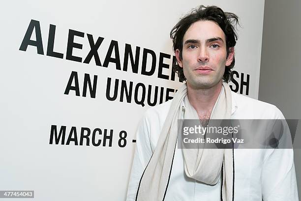 Artist Alexander Yulish attends Alexander Yulish "An Unquiet Mind" VIP Opening Reception at KM Fine Arts LA Studio on March 8, 2014 in Los Angeles,...