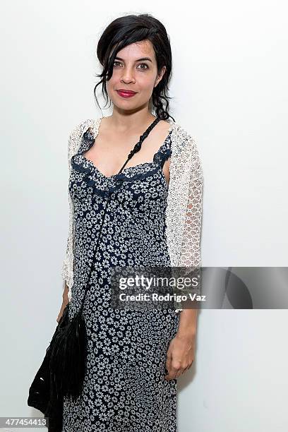 Actress Zuleikha Robinson attends Alexander Yulish "An Unquiet Mind" VIP Opening Reception at KM Fine Arts LA Studio on March 8, 2014 in Los Angeles,...