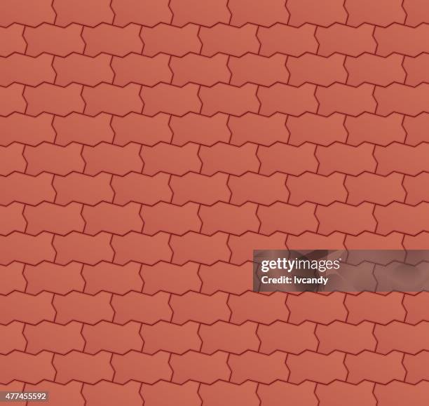 brick wall pattern - red brick texture stock illustrations