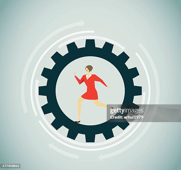 working - running gear stock illustrations