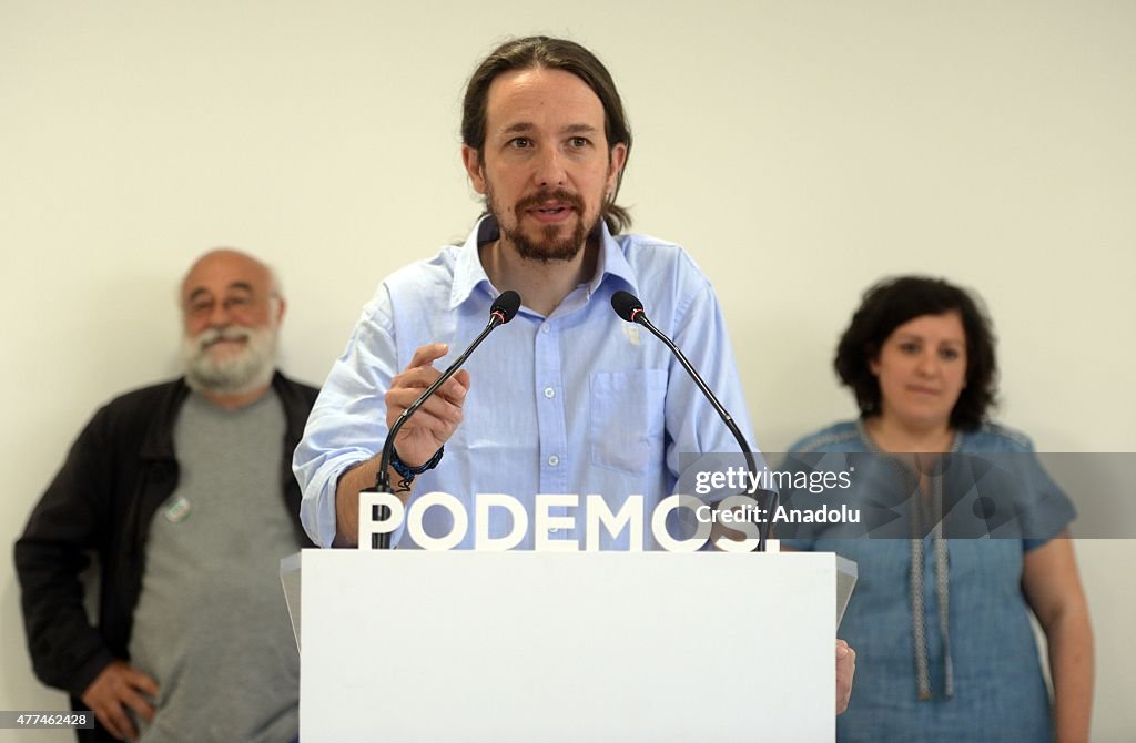 Press conference of Podemos