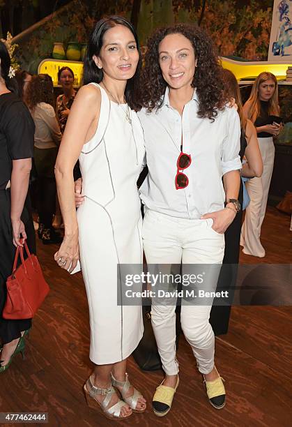 Yasmin Mills and Lilly Becker attend the launch of natural health, beauty and wellbeing website Grace Guru, hosted by Anna Grace-Davidson with the...