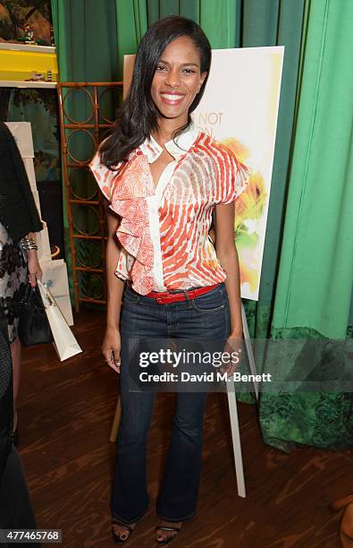 Noella Coursaris Musunka attends the launch of natural health, beauty and wellbeing website Grace Guru, hosted by Anna Grace-Davidson with the...