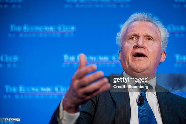 Jeffrey "Jeff" Immelt, chairman and chief executive officer of General Electric Co. , speaks at the Economic Club of Washington in Washington, D.C.,...