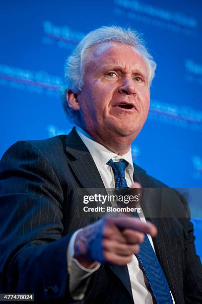 Jeffrey "Jeff" Immelt, chairman and chief executive officer of General Electric Co. , speaks at the Economic Club of Washington in Washington, D.C.,...