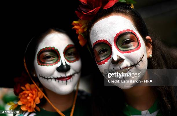 Fans of Mexico are seen prior to the FIFA Women's World Cup 2015 Group F match between Mexico and France at Lansdowne Stadium on June 17, 2015 in...