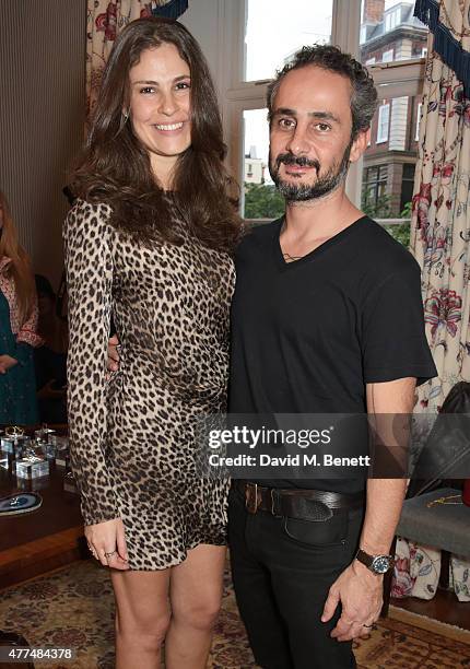 Sabrina Gasperin and Ara Vartanian attend a cocktail reception to preview Ara Vartanian's Unique Jewellery Collection hosted by Ara Vartanian and...