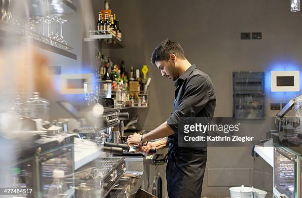 barista making coffee - roma capucino stock pictures, royalty-free photos & images