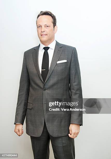 Actor Vince Vaughn poses for a portrait at the 'True Detective' Press Conference at the Four Seasons Hotel on June 05, 2015 in Beverly Hills,...