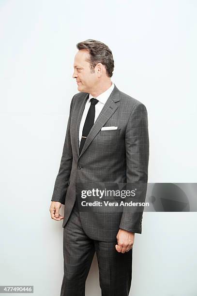 Actor Vince Vaughn poses for a portrait at the 'True Detective' Press Conference at the Four Seasons Hotel on June 05, 2015 in Beverly Hills,...