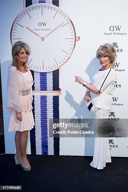 Cristina Yanes and Manuela Yanes attend the 'Daniel Wellington' presentation party at the Yanes Jewelry on June 17, 2015 in Madrid, Spain.