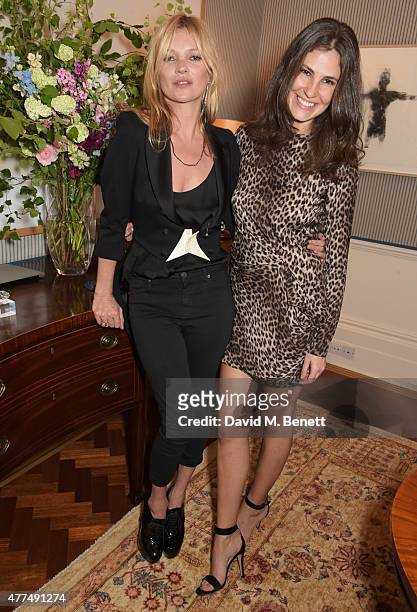 Kate Moss and Sabrina Gasperin attend a cocktail reception to preview Ara Vartanian's Unique Jewellery Collection hosted by Ara Vartanian and Fran...