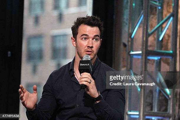 Kevin Jonas attends AOL Build Speaker Series at AOL Studios In New York on June 17, 2015 in New York City.