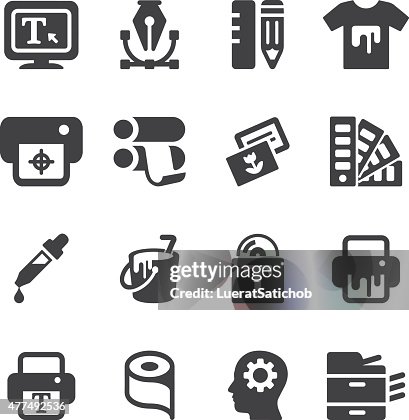 Print Silhouette icons | EPS10 Print Silhouette icons | EPS10