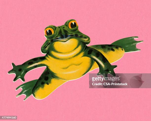 jumping frog - frog stock illustrations