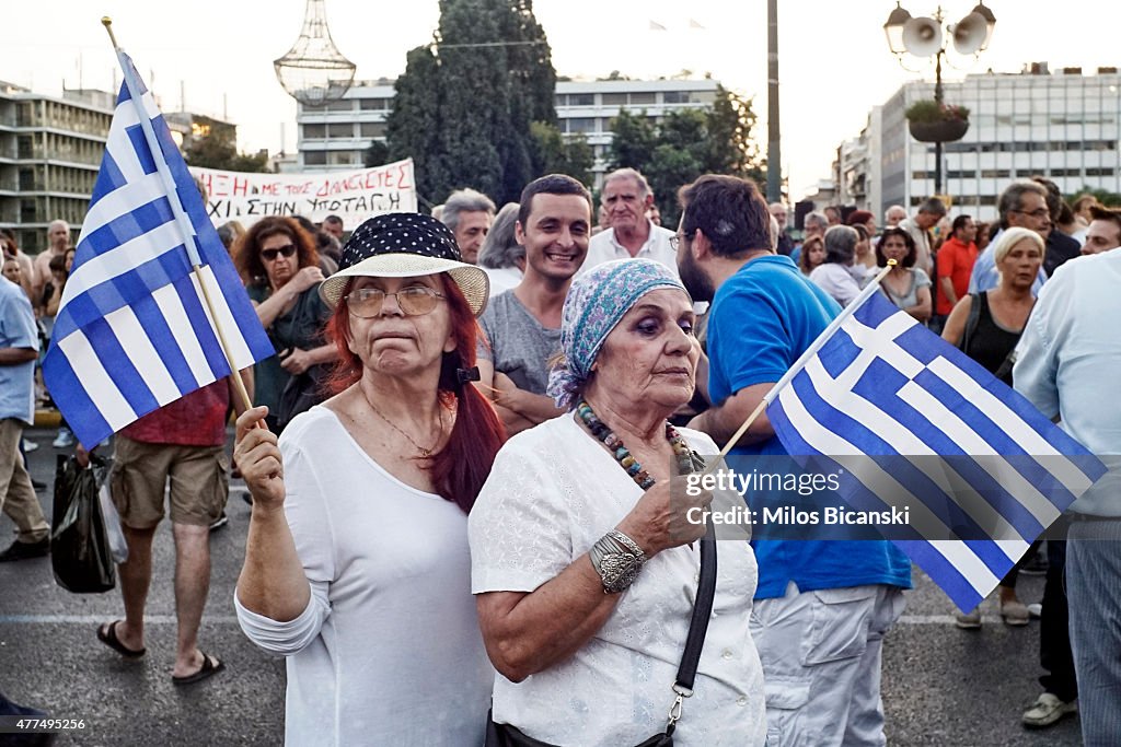 A Pro-Government Rally In Greece Calls For Softer Stance From Creditors