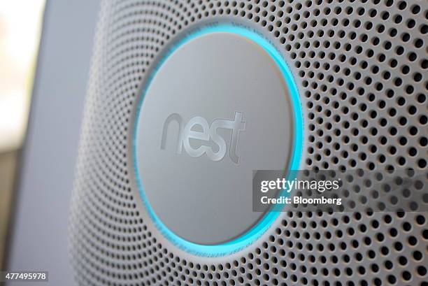 The Nest Labs Inc. Protect device is displayed during a Nest Labs event interview in San Francisco, California, U.S., on Wednesday, June 17, 2015....