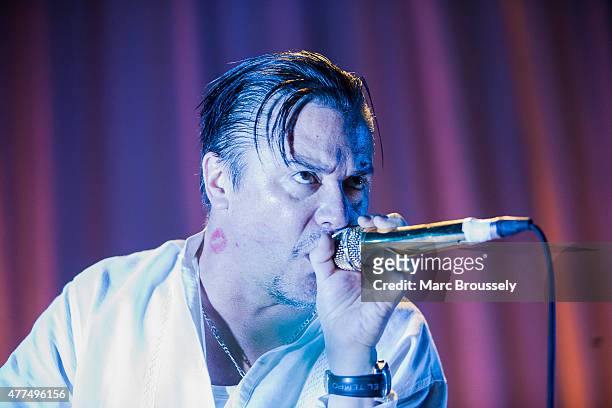 Mike Patton of Faith No More performs on stage at The Roundhouse on June 17, 2015 in London, United Kingdom.