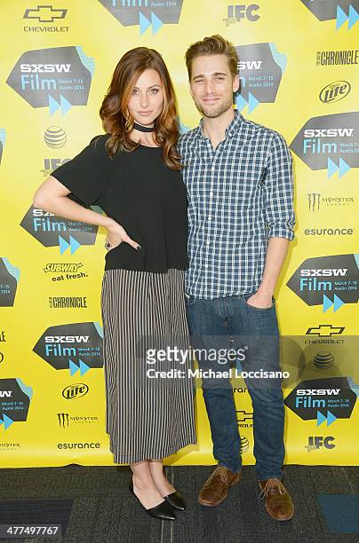 Actress Aly Michalka and actor Dustin Milligan attend the "Sequoia" premiere during the 2014 SXSW Music, Film + Interactive Festival at the Topfer...
