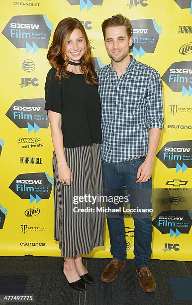 Actress Aly Michalka and actor Dustin Milligan attend the "Sequoia" premiere during the 2014 SXSW Music, Film + Interactive Festival at the Topfer...