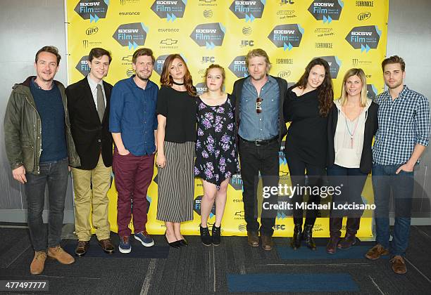 Producer Giles Andrew, screenwriter Andrew Rothschild, director Andy Landen, actors Aly Michalka, Sophi Bairley, and Todd Lowe, producers Ashleigh...