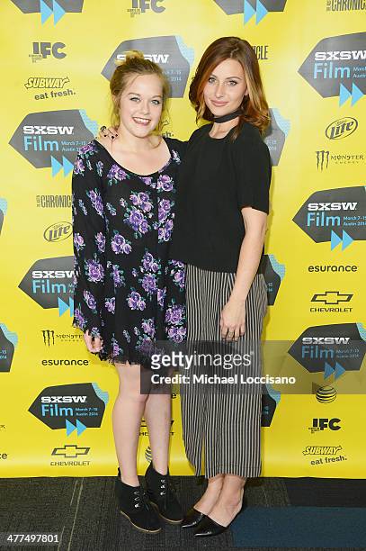 Actresses Sophi Bairley and Aly Michalka attend the "Sequoia" premiere during the 2014 SXSW Music, Film + Interactive Festival at the Topfer Theatre...