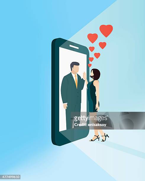 online-dating - onlinedating stock-grafiken, -clipart, -cartoons und -symbole