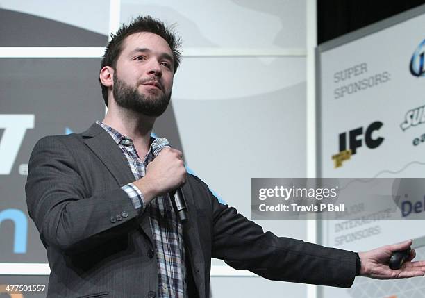 Entrepreneur Alexis Ohanian speaks onstage at "Be Awesome Without Their Permission" during the 2014 SXSW Music, Film + Interactive Festivalat Austin...