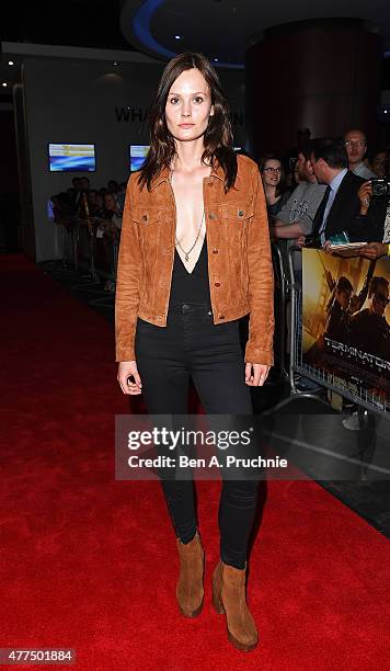 Charlotte de Carle attends the Fan Footage Event of 'Terminator Genisys' at Vue Westfield on June 17, 2015 in London, England.