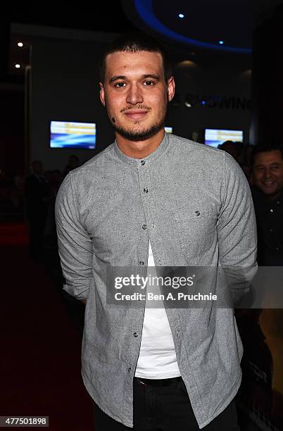 Charlie Sims attends the Fan Footage Event of 'Terminator Genisys' at Vue Westfield on June 17, 2015 in London, England.