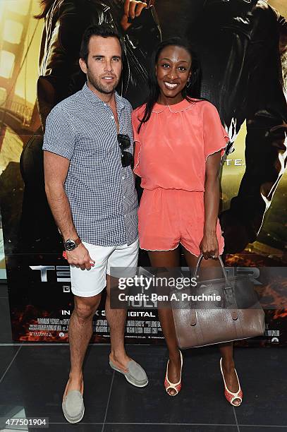 James O'Keefe and Beverley Knight attend the Fan Footage Event of 'Terminator Genisys' at Vue Westfield on June 17, 2015 in London, England.