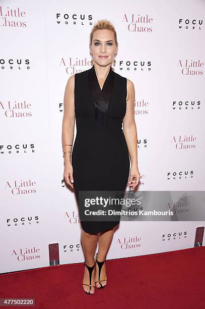 Actress Kate Winslet attends the New York Premiere of "A Little Chaos" at Museum of Modern Art on June 17, 2015 in New York City.