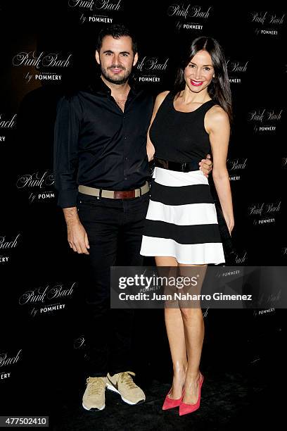 Emiliano Suarez and Cecilia Gomez attend to the inauguration of the 'Punk Bach Terrace' at Punk Bach on June 17, 2015 in Madrid, Spain.