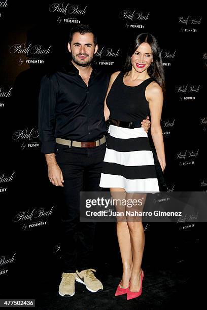 Emiliano Suarez and Cecilia Gomez attend to the inauguration of the 'Punk Bach Terrace' at Punk Bach on June 17, 2015 in Madrid, Spain.