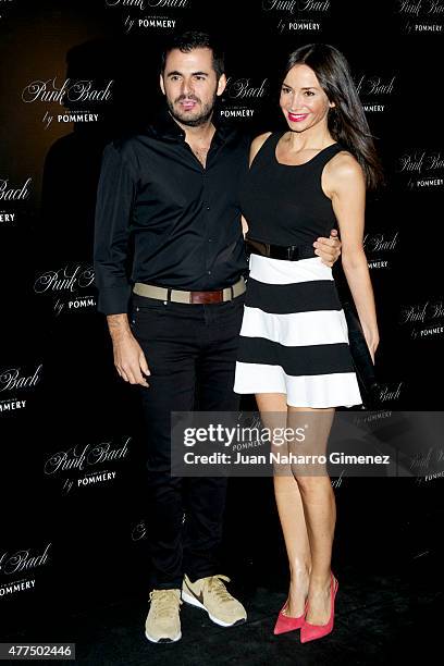 Emiliano Suarez and Cecilia Gomez attend to the inauguration of the 'Punk Bach Terrace' at Punk Bach on June 17, 2015 in Madrid, Spain.