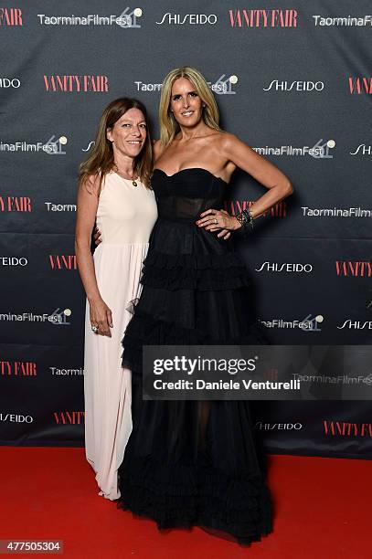 Cristina Pezzini and Tiziana Rocca attend the Shiseido And Vanity Fair Gala Dinner - 61st Taormina Film Fest at Hotel San Domenico on June 17, 2015...