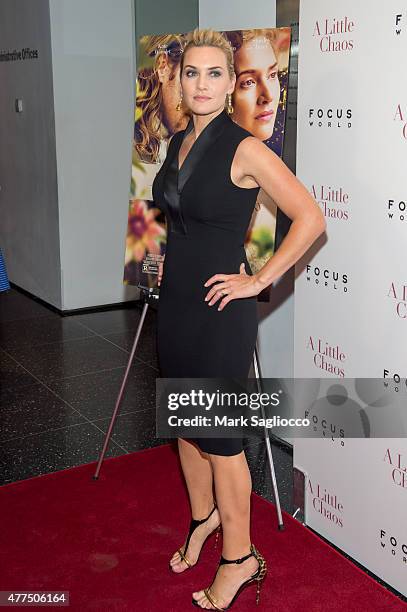 Actress Kate Winslet attends "A Little Chaos" New York Premiere at the Museum of Modern Art on June 17, 2015 in New York City.