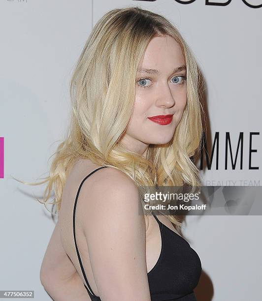 Actress Dakota Fanning arrives at NYLON Magazine And BCBGeneration Annual May Young Hollywood Issue Party Hosted By May Cover Star Dakota Fanning at...