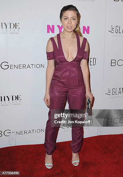 Actress Jennette McCurdy arrives at NYLON Magazine And BCBGeneration Annual May Young Hollywood Issue Party Hosted By May Cover Star Dakota Fanning...