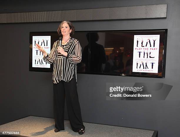 Gina Barnett speaks during her book release party for "Play the Part" at GLG on June 17, 2015 in New York City.