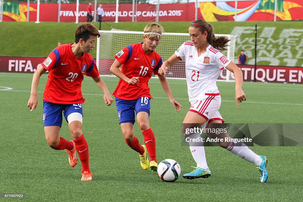 Korea Republic v Spain: Group E - FIFA Women's World Cup 2015