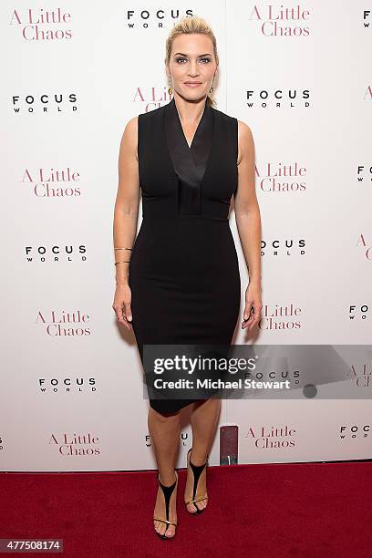 Actress Kate Winslet attends the "A Little Chaos" New York premiere at Museum of Modern Art on June 17, 2015 in New York City.