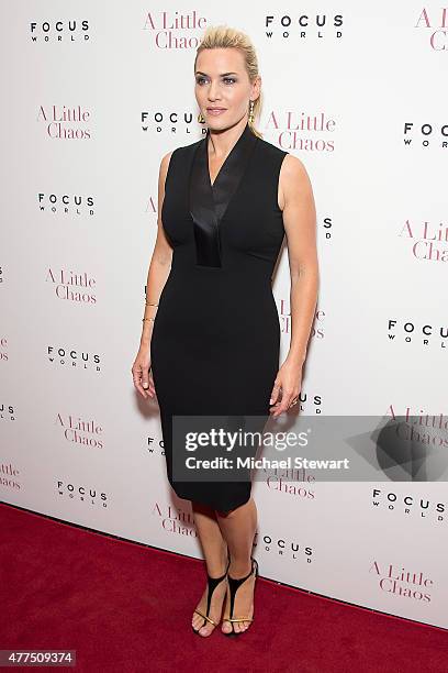 Actress Kate Winslet attends the "A Little Chaos" New York premiere at Museum of Modern Art on June 17, 2015 in New York City.