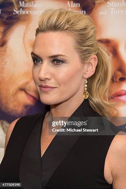 Actress Kate Winslet attends the "A Little Chaos" New York premiere at Museum of Modern Art on June 17, 2015 in New York City.