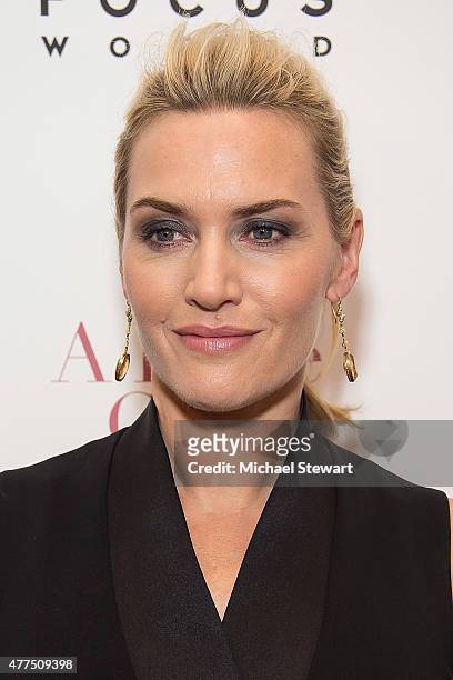 Actress Kate Winslet attends the "A Little Chaos" New York premiere at Museum of Modern Art on June 17, 2015 in New York City.