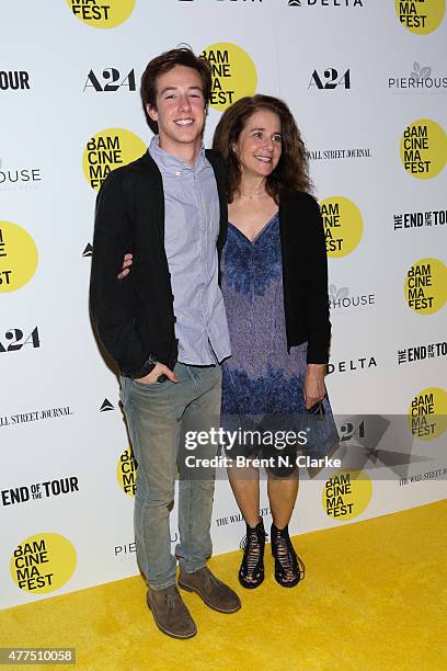 Gideon Babe Ruth Howard and Actress Debra Winger arrive for the BAMcinemaFest 2015 "The End Of Tour" opening night screening held at BAM Howard...