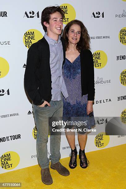 Gideon Babe Ruth Howard and Actress Debra Winger arrive for the BAMcinemaFest 2015 "The End Of Tour" opening night screening held at BAM Howard...