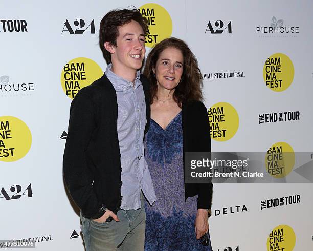 Gideon Babe Ruth Howard and Actress Debra Winger arrive for the BAMcinemaFest 2015 "The End Of Tour" opening night screening held at BAM Howard...