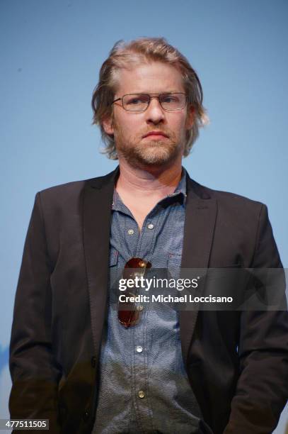 Actor Todd Lowe takes part in a Q&A following the "Sequoia" premiere during the 2014 SXSW Music, Film + Interactive Festival at the Topfer Theatre at...
